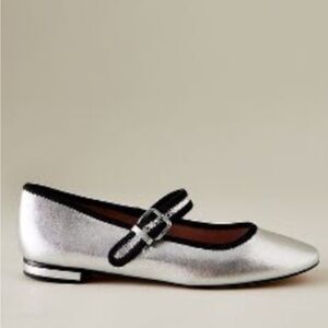 Maeve Silver Mary Jane Flats Size 40